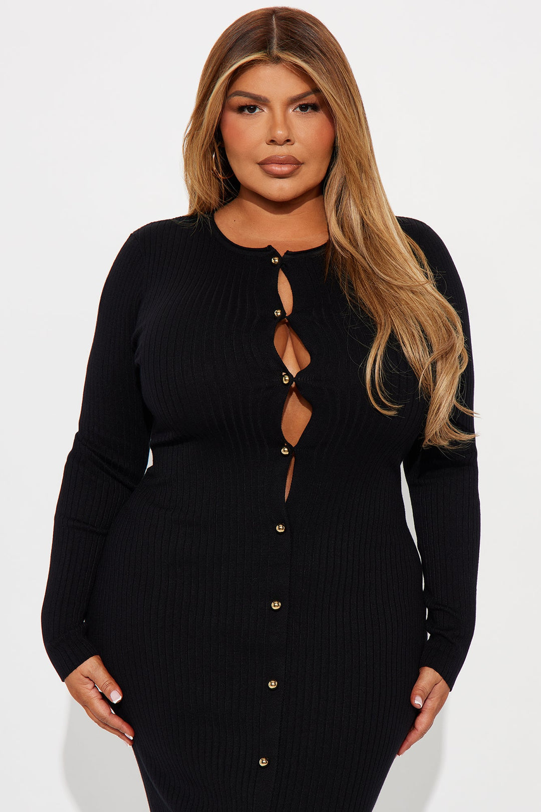 Ezara | Noctyra Button-Up Knit Maxi Dress