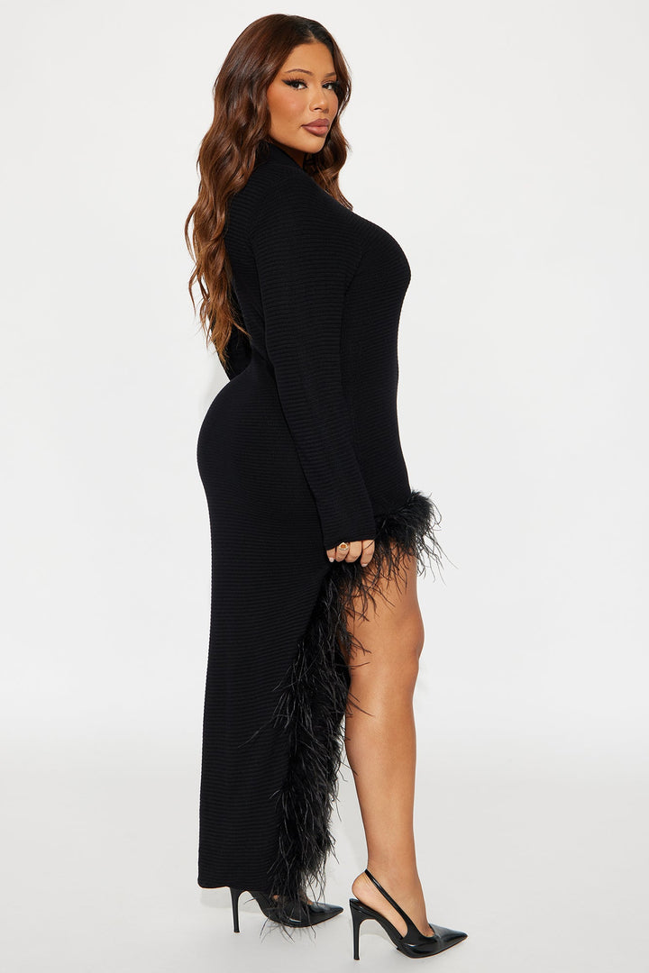 Ezara | Seraphine Feathered High-Low Gown