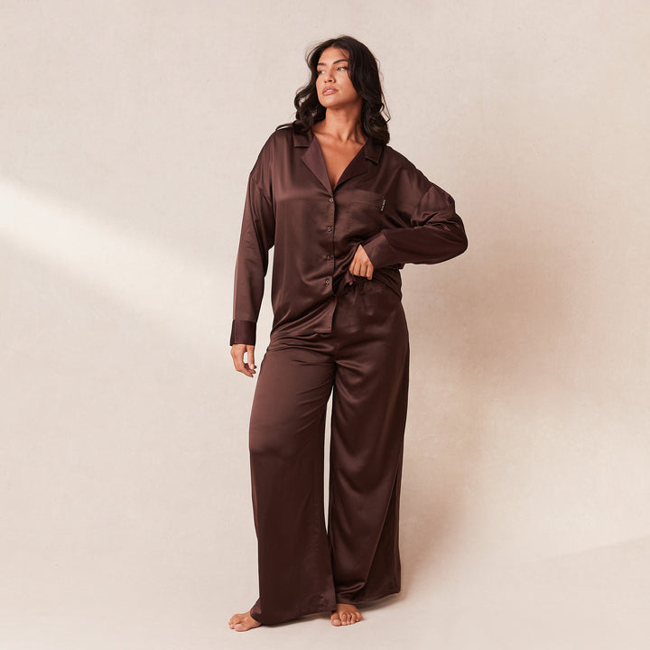 Ezara | The Velvet Dawn Satin Pyjama Set
