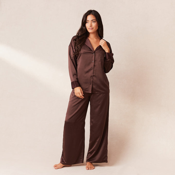 Ezara | The Velvet Dawn Satin Pyjama Set