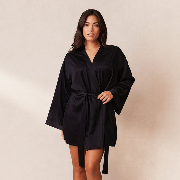 Ezara | The Midnight Whisper Satin Robe
