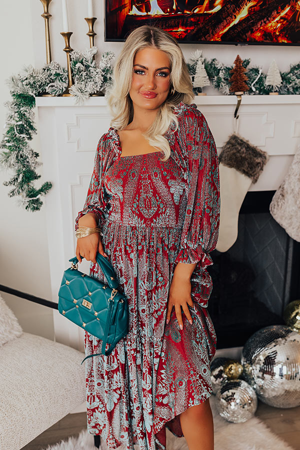 Ezara | Midnight Mantra Velvet Midi Dress