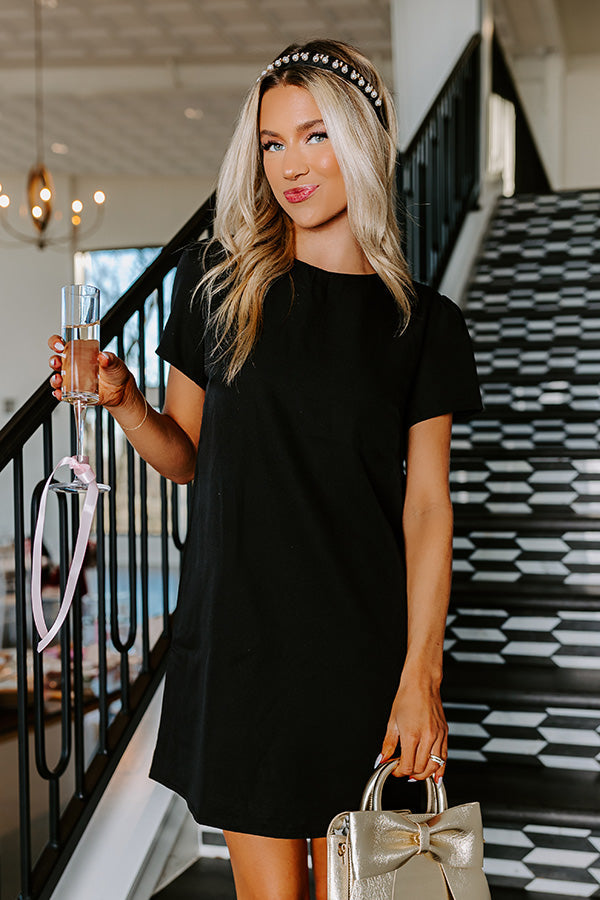 Ezara | Sweetly Simple Mini Dress in Black