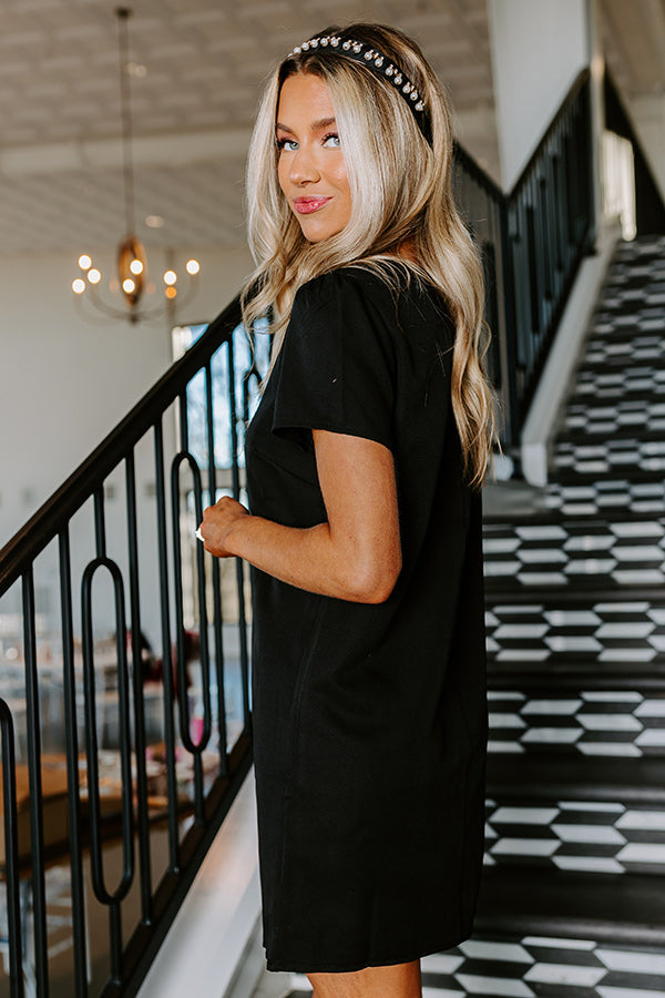 Ezara | Sweetly Simple Mini Dress in Black