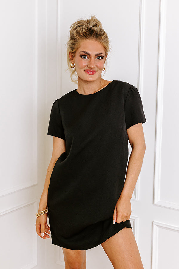 Ezara | Sweetly Simple Mini Dress in Black