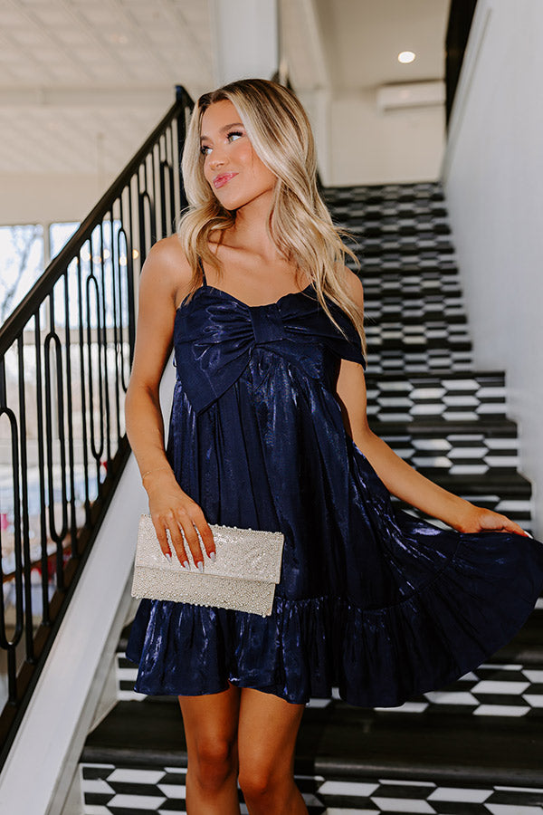 Ezara | Put A Bow On It Asymmetrical Mini Dress