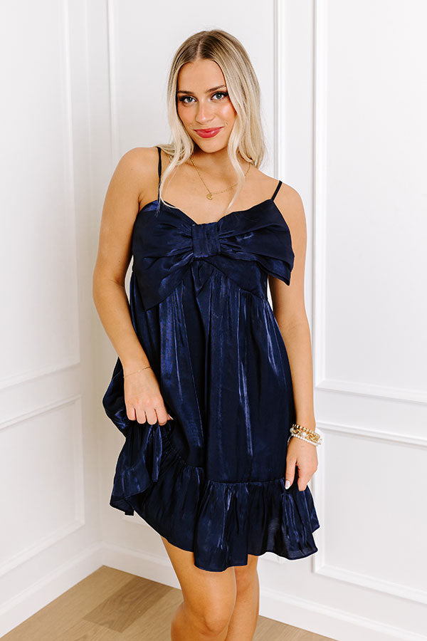 Ezara | Put A Bow On It Asymmetrical Mini Dress