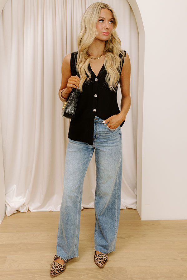 L&A – Hidden Jean Logan High Waist Dad Jean in Medium Wash