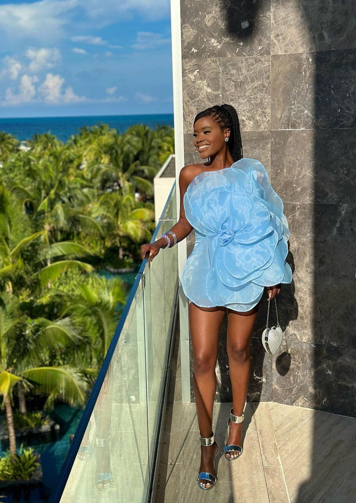 L&A | Bianca Fleur One-Shoulder Mini Dress