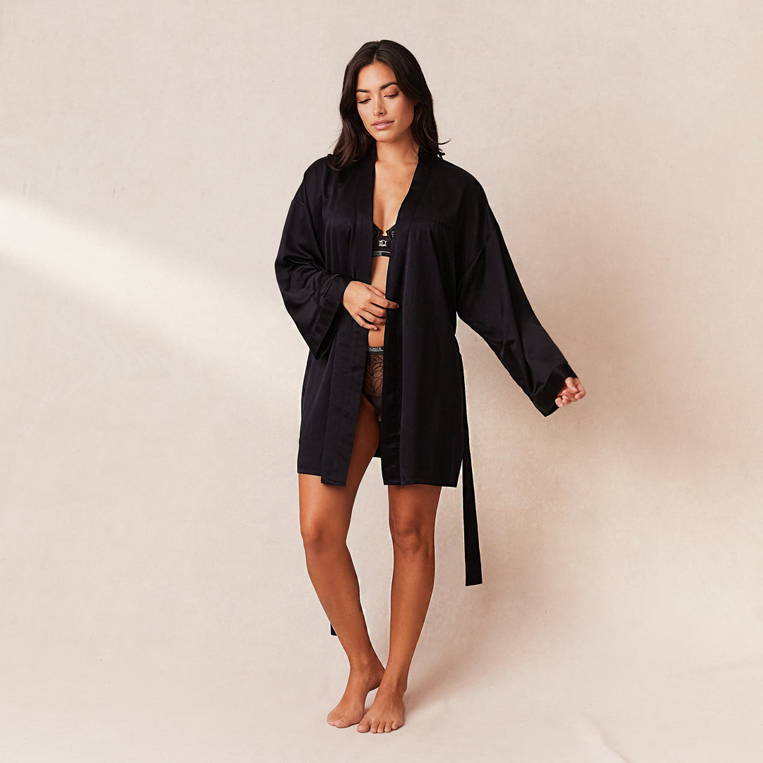 Ezara | The Midnight Whisper Satin Robe