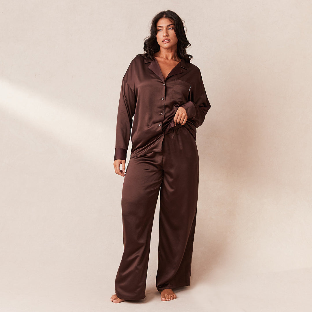 Ezara | The Velvet Dawn Satin Pyjama Set