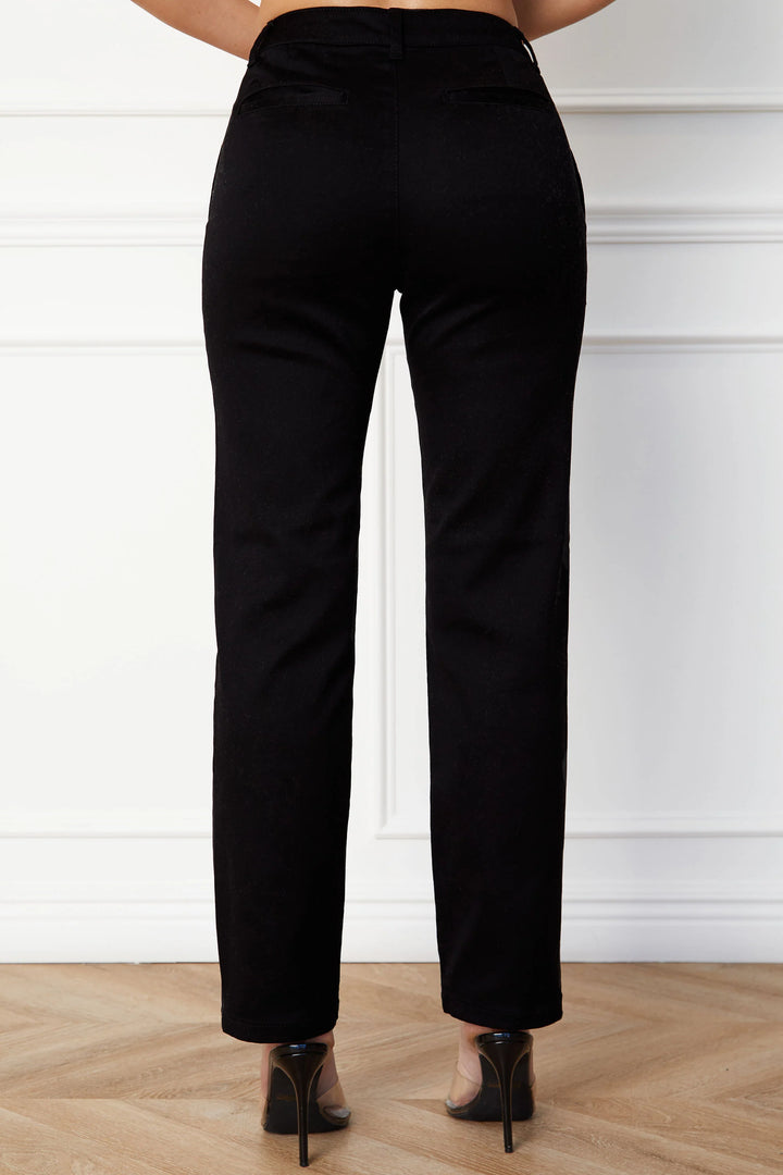 L&A | Valeria Luxe Slim Twill Trousers