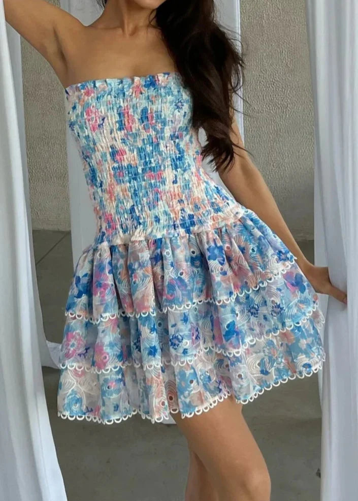 L&A | Kaylee Fleur Strapless Floral Dress