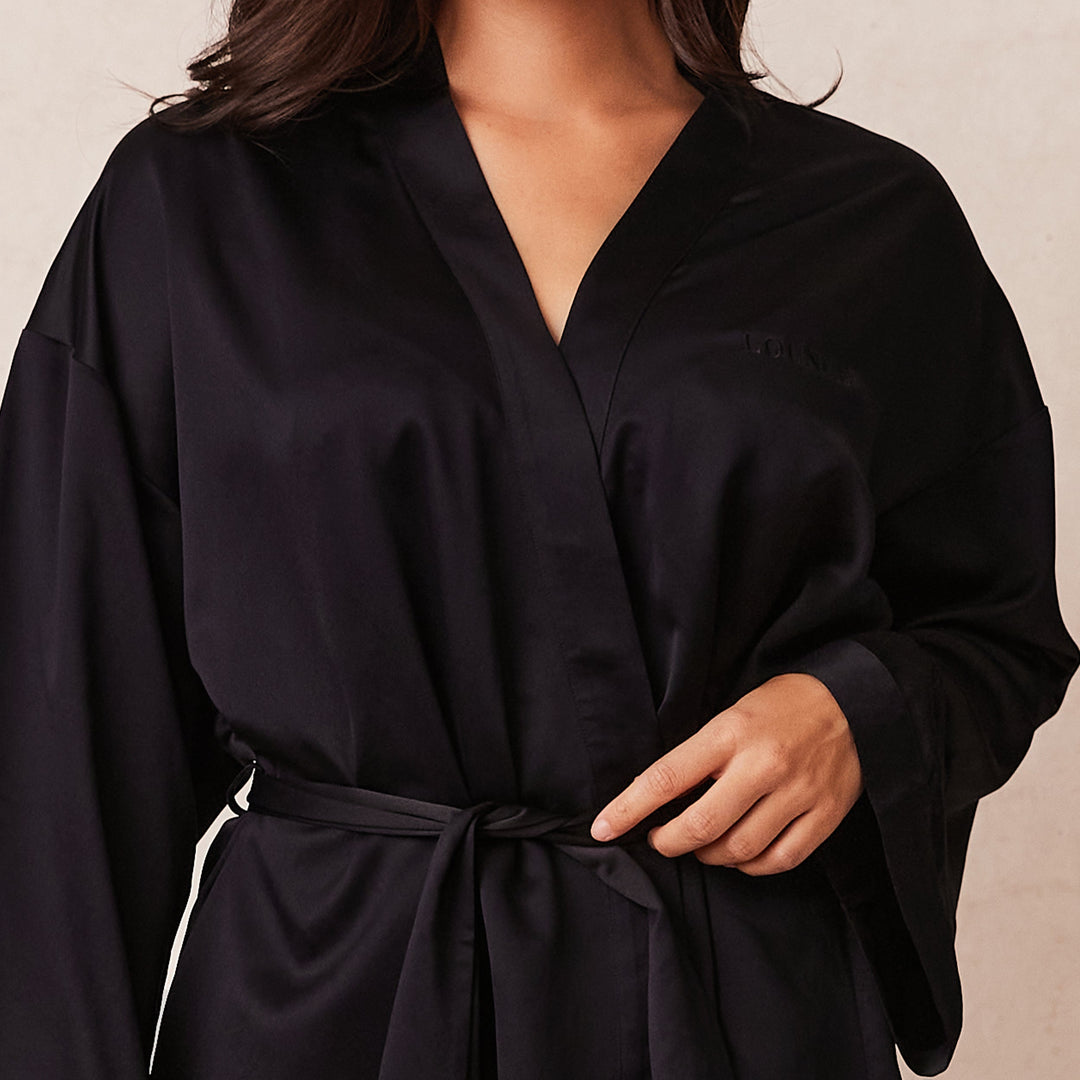 Ezara | The Midnight Whisper Satin Robe