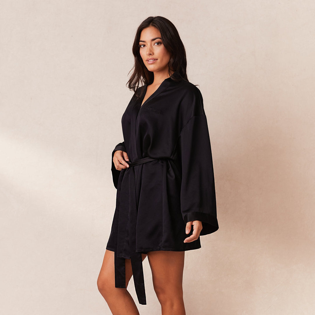 Ezara | The Midnight Whisper Satin Robe