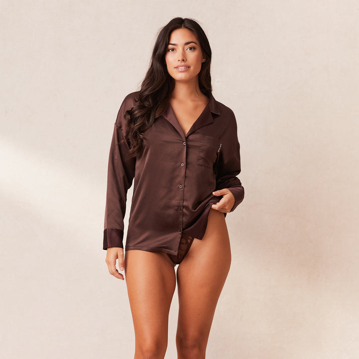 Ezara | The Velvet Dawn Satin Pyjama Set