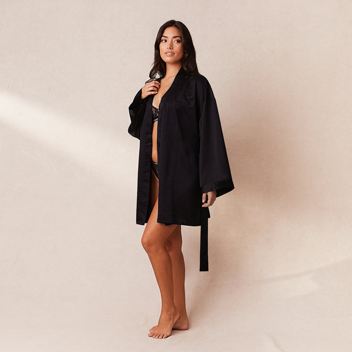 Ezara | The Midnight Whisper Satin Robe