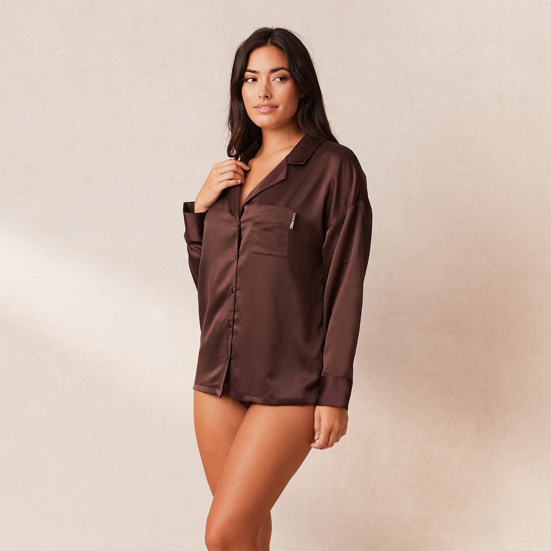 Ezara | The Velvet Dawn Satin Pyjama Set