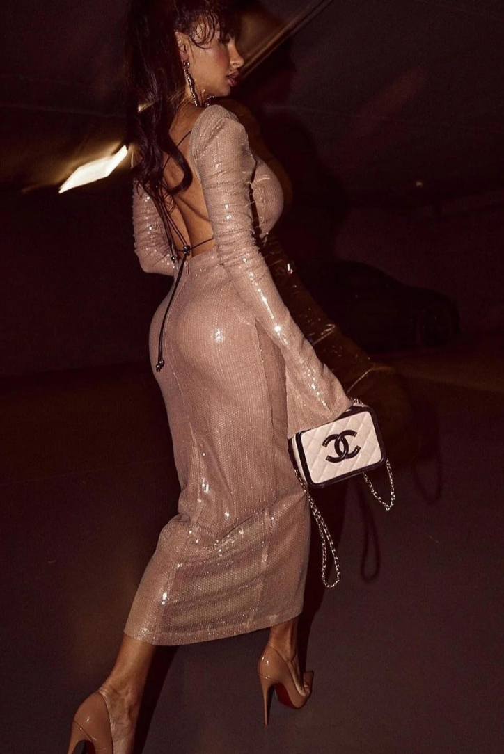 Ezara | Coraline Sequins Midi Dress