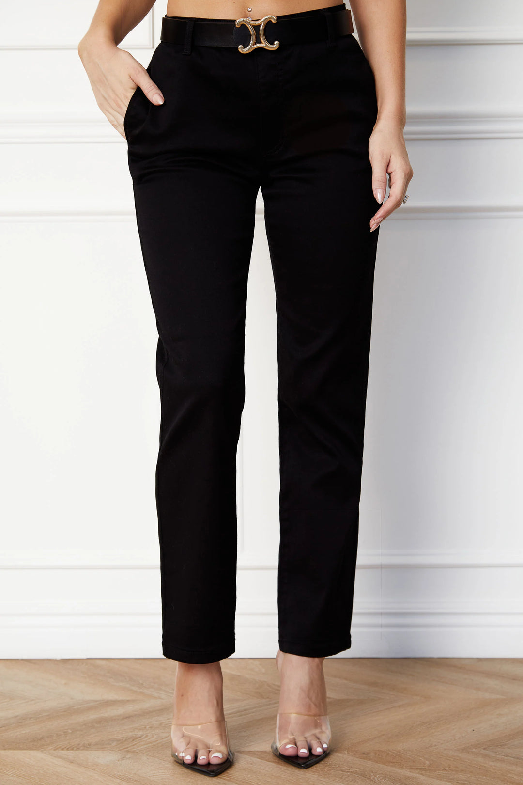 L&A | Valeria Luxe Slim Twill Trousers