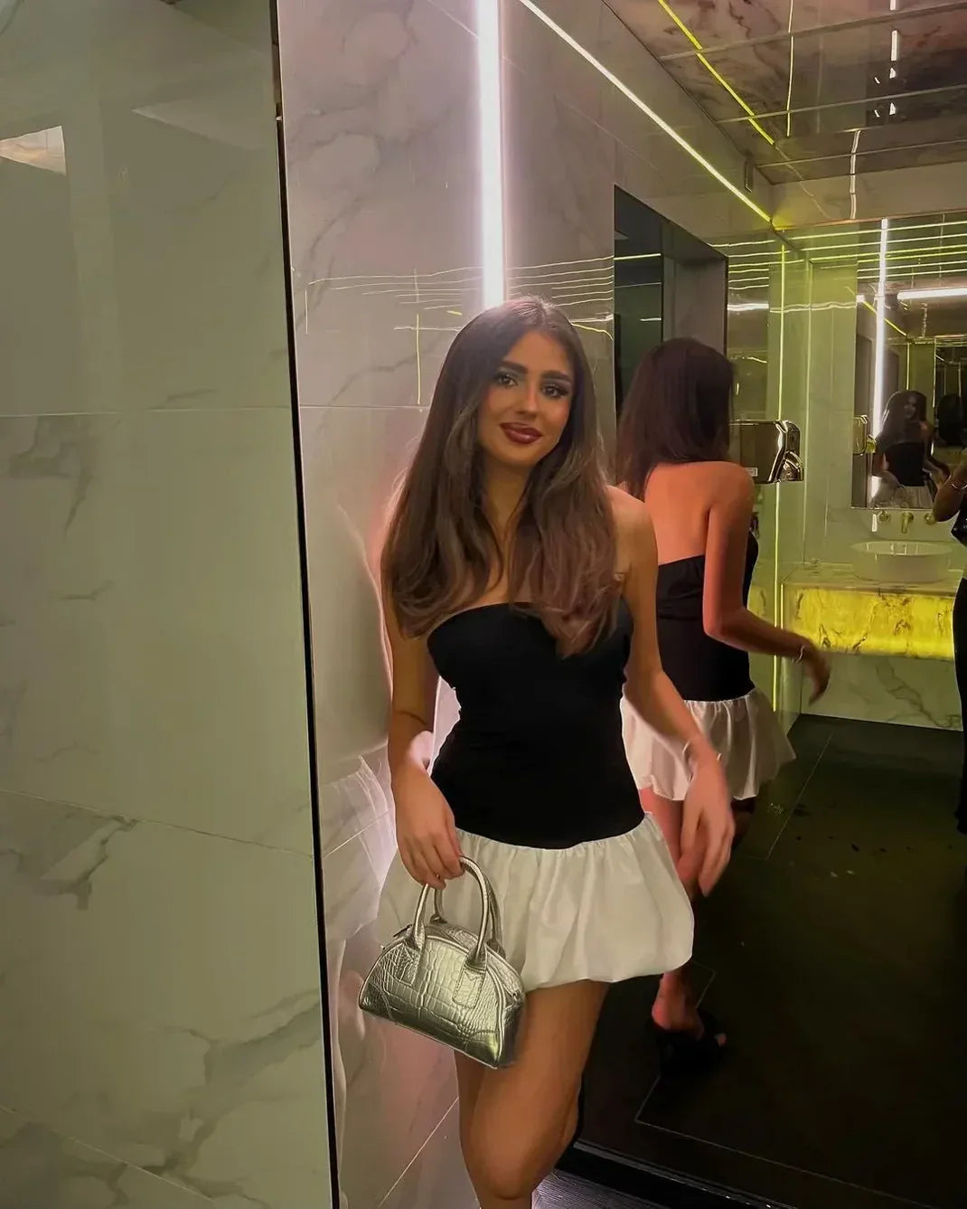 Ezara | Danielle Bubble Hem Mini Dress