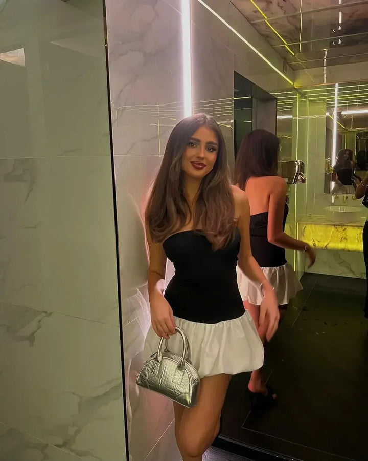 Ezara | Danielle Bubble Hem Mini Dress