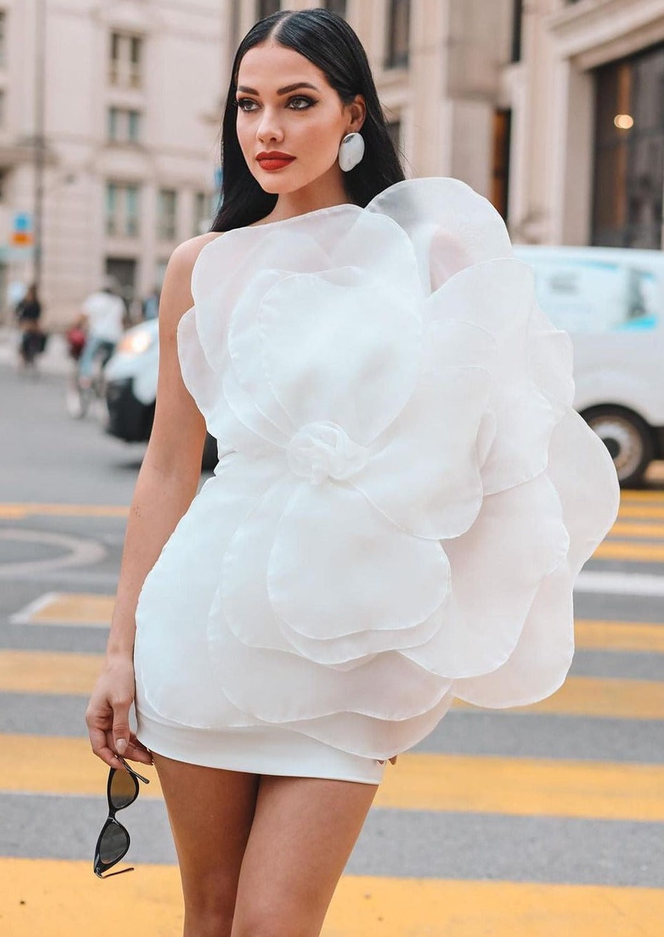 L&A | Bianca Fleur One-Shoulder Mini Dress