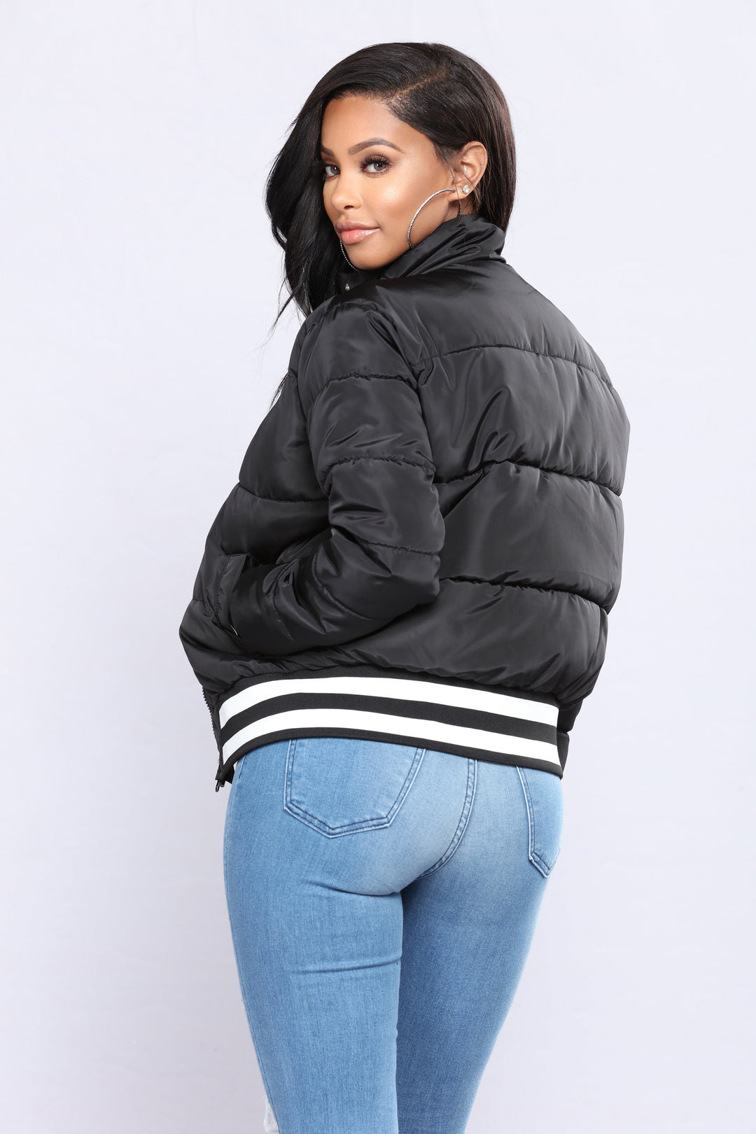 Ezara | Midnight Shield Puffer Jacket – Black