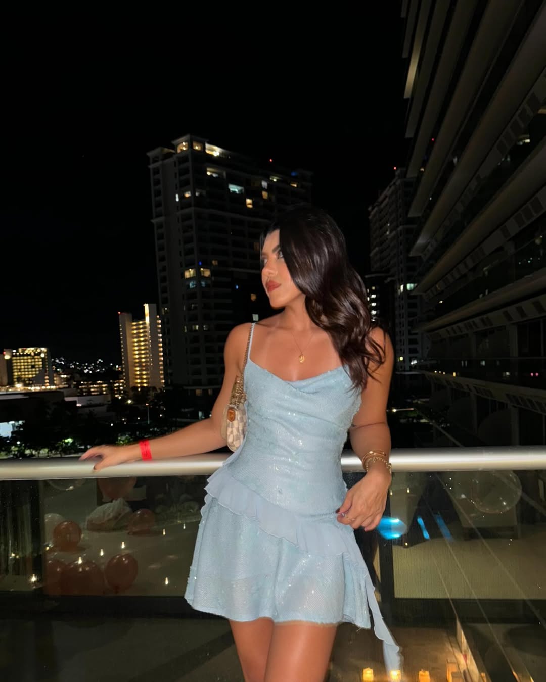 L&A | Serene Ruffled Sequined Mini Dress