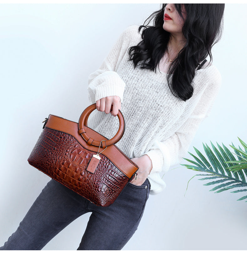 L&A | Oriana - Retro Gradient Crocodile Handbag