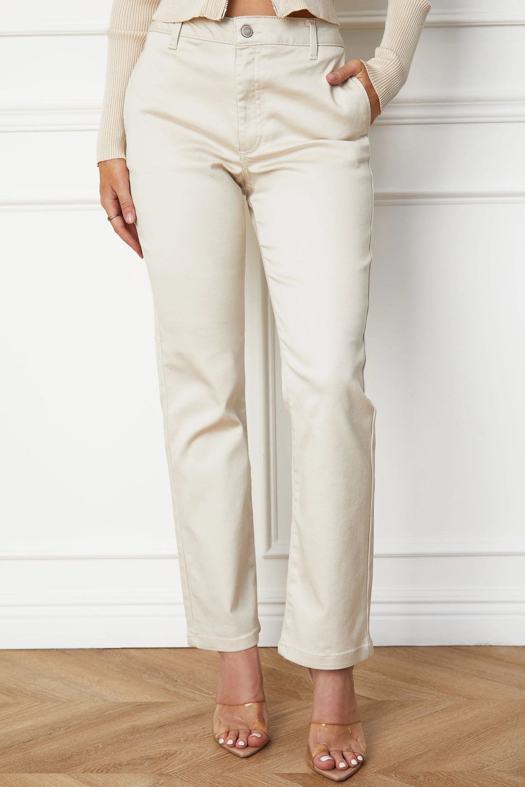 L&A | Elara Luxe Slim Twill Pants