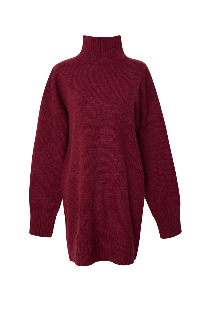 Ezara | Bone Cozy Turtleneck Sweater Dress
