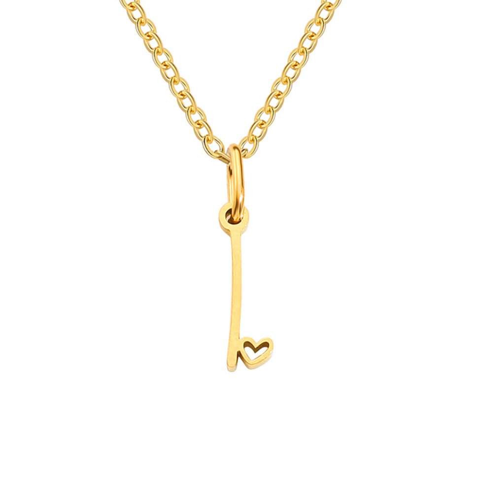 L&A | Gold Letter Heart Necklace