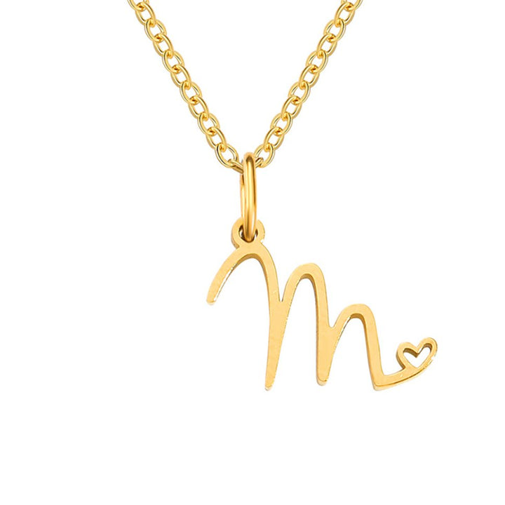 L&A | Gold Letter Heart Necklace