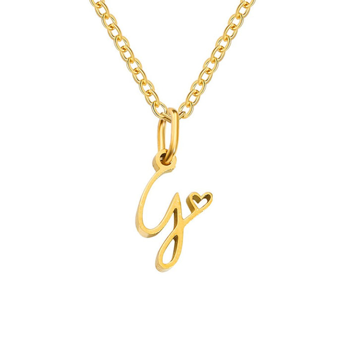 L&A | Gold Letter Heart Necklace