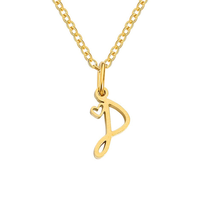 L&A | Gold Letter Heart Necklace