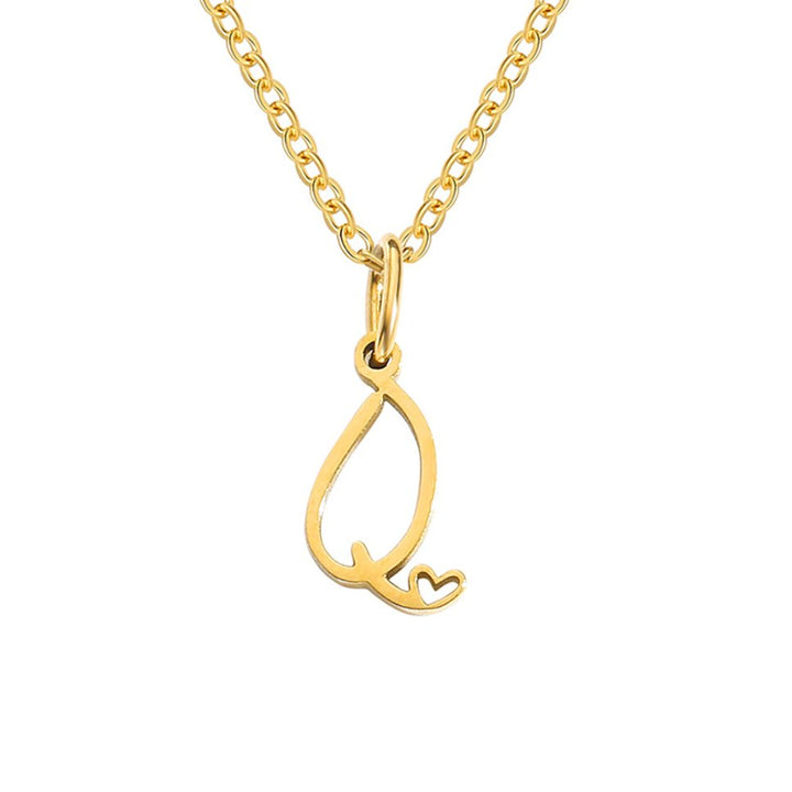L&A | Gold Letter Heart Necklace
