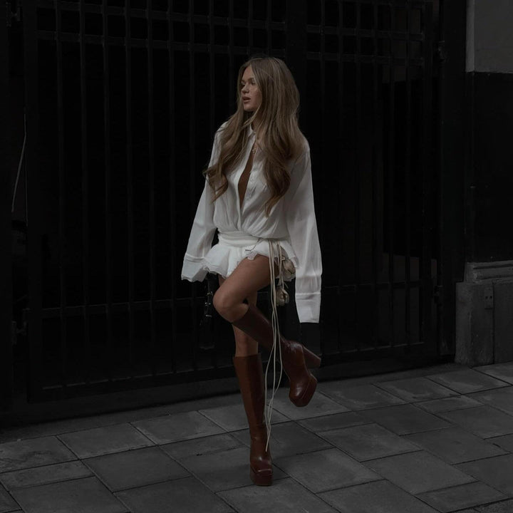 L&A | Brynlee Pleated Mini Dress