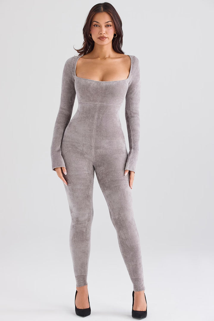 Ezara | Isis Sculpted Chenille Jumpsuit