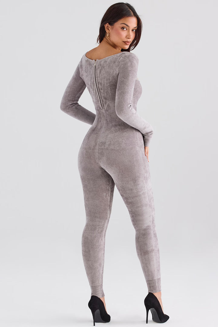 Ezara | Isis Sculpted Chenille Jumpsuit