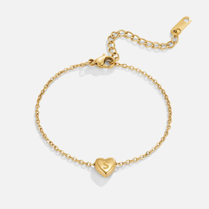 L&A | Amara Letter Heart Bracelet