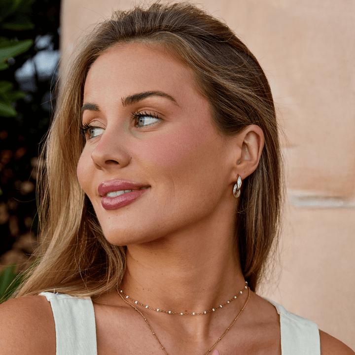 L&A | Maris Mother of Pearl Twist Hoop Earrings