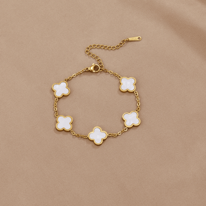 L&A | Elodie White Clover Bracelet